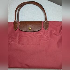 Authentic Longchamp Le Pliage Pink Size Small Long Handle